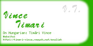 vince timari business card